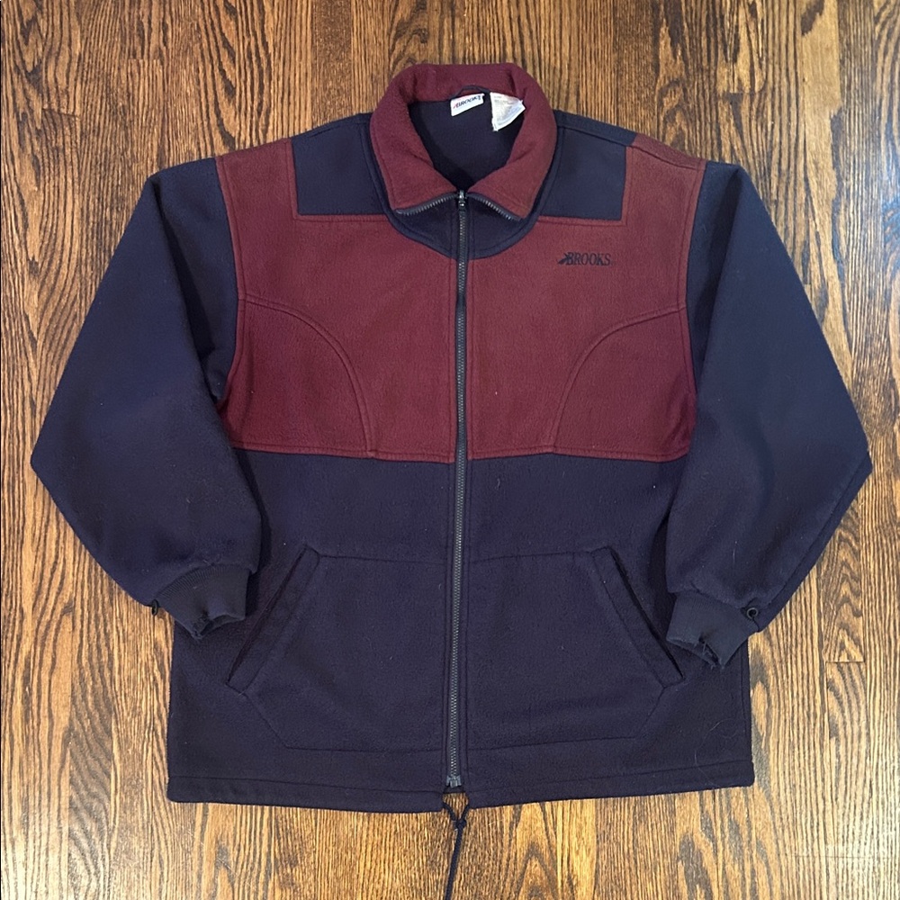 Vintage 90s Brooks Fleece Zip Up Sweater
